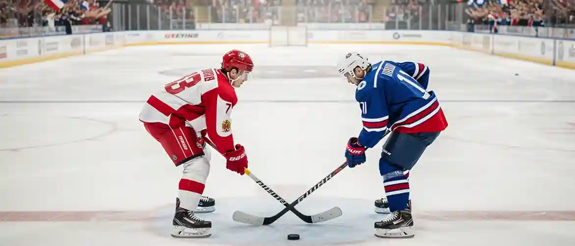 Eishockey-Arena mit Fans während eines WM-Spiels – Atmosphäre und Spannung